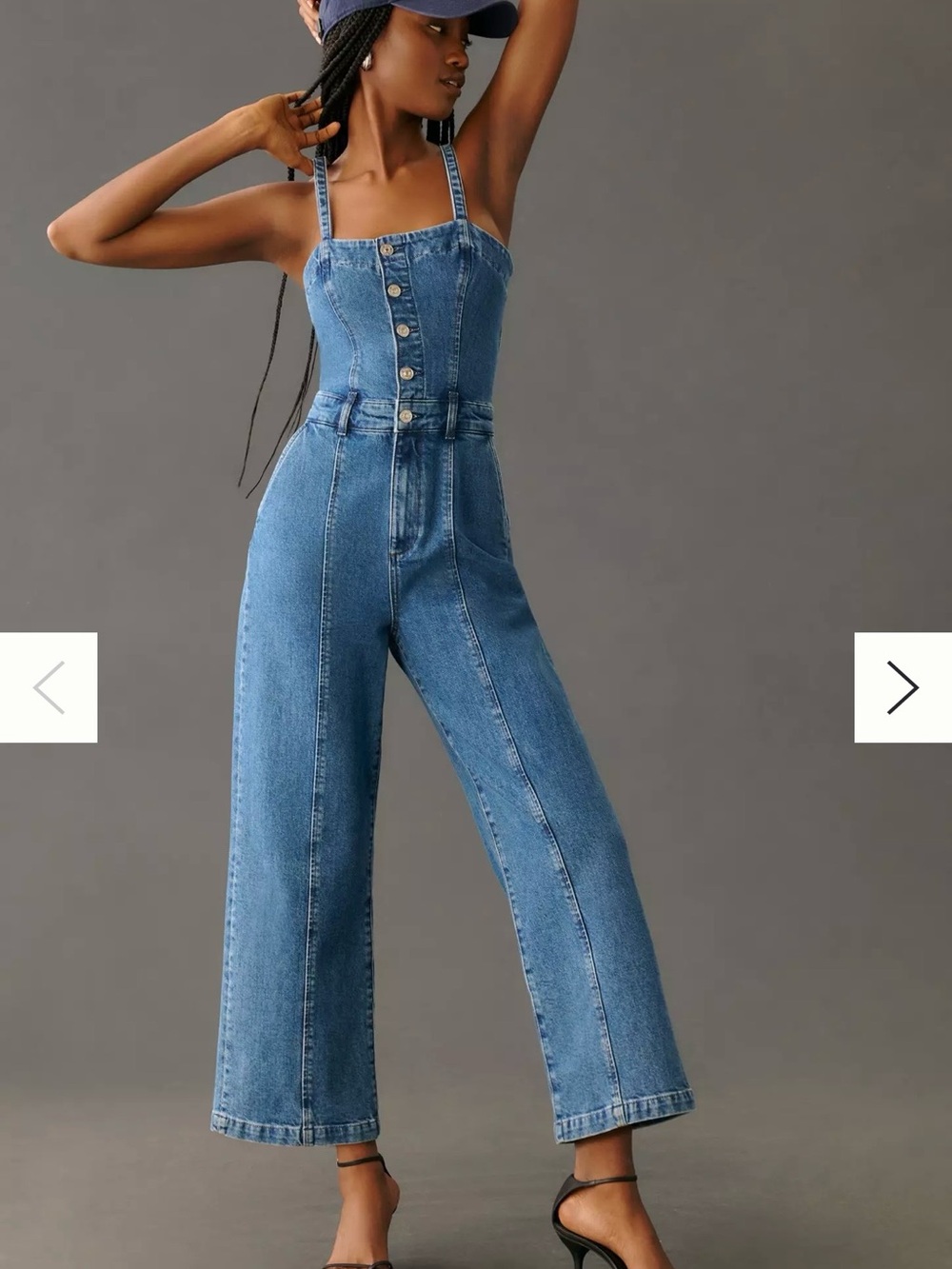 PAIGE Anessa Wide-Leg Crop Jumpsuit Size 6